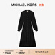 MICHAEL KORS邁克高仕 MK【兩件折上折】 女士收腰抽褶連衣裙 黑色 001 S