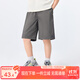 左西男中大童夏季短褲2025新款輕戶外防水運(yùn)動(dòng)褲兒童褲子 深灰色 140