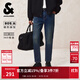 杰克·瓊斯（JACK&JONES）25年男裝秋季牛仔褲男905錐形水洗九分褲微彈休閑褲子四季恒溫 A14深牛仔藍 32 175 W32