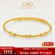 CRD克徠帝黃金方珠彈力珠手鐲記憶彈力足金手鐲串珠手鏈節日禮物 4.4g