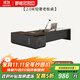 舒炫（SHUXUAN）老板桌總裁辦公桌簡(jiǎn)約現代經(jīng)理主管辦公桌椅組合大班臺辦公家具 2.0米老板桌+側柜