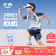 左西男童套裝速干運動夏裝2025新款兒童短袖籃球服兩件套潮 藍色 120
