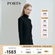 PORTS寶姿女裝秋冬新品女裝針織長(zhǎng)袖高領(lǐng)套頭衫LL9K420LKF037 黑色 L （8）