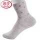 浪莎6雙女襪子純棉女士中筒秋冬季中厚款中長(cháng)筒襪子女吸汗寬口女棉襪 灰色6雙 均碼