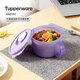 特百惠（Tupperware）可微波加熱飯盒 460ml冷藏保鮮飯菜湯碗 上班族學(xué)生午餐便當盒 460ml湯碗-冰沙紫