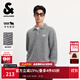 杰克·瓊斯（JACK&JONES）男裝25年秋冬季毛衣男士羊毛衫休閑針織衫寬松翻領(lǐng)套頭提花打底衫 花灰GREY MELANGE 常規 預售11月12日左右發(fā)貨 M （175）