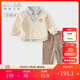 戴維貝拉男童長(cháng)褲套裝春秋裝紳士學(xué)院風(fēng)假兩件襯衫兩件套