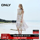 ONLY2025夏季新款浪漫飄逸紗裙A字無(wú)袖長(cháng)裙連衣裙女|125207040 H3H瑞秋印花藍 L