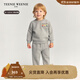 Teenie Weenie Kids小熊童裝25新秋冬男女寶索羅娜加絨衛衣褲套裝 花灰色 100 cm