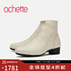 achette雅氏5SF3 簡(jiǎn)約正裝短靴優(yōu)雅相拼女靴 66-奶油白 38