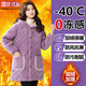 skingcond2025新款罩衣女冬季加絨加厚工作服大褂四川省服女款外套洋派大人 2XL【建議105120斤】連帽淺紫色加絨 加厚