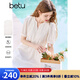 百圖betu女裝2025夏季新款連衣裙圓領(lǐng)開(kāi)衩設計蕾絲拼接裙子女2503D08 白色 XS