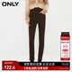 ONLY時(shí)尚通勤彈力高腰小腳褲九分牛仔褲女|124149002 E12 巧克力棕色 S (160) 64A