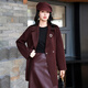 譚飛【北平印象】啟運大衣2026年春季新款羊毛高級感雙面毛呢外套女裝 棕紅色 M