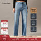 Calvin KleinJeans四季款女士潮流復古洗水微彈ck高腰寬松闊腿牛仔褲J223287 高腰闊腿版-牛仔淺藍-1AA 28 160/70A（2.1尺）70CM