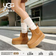 UGG【雙11搶先購】秋季女士休閑舒適厚底雪地靴切爾西短靴 1134526 CHE | 栗色 36