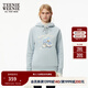 Teenie Weenie小熊女裝衛衣冬季學(xué)院連帽簡(jiǎn)約休閑萌趣加絨保暖上衣 淺藍色 S (160)