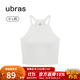 ubras【虞書(shū)欣同款】羅紋辣妹短款背心帶胸墊背心女免穿內搭打底 工字背心-白色 M