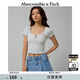 ABERCROMBIE & FITCH女裝24夏經(jīng)典小麋鹿美式復古辣妹歐若風(fēng)亨利式短袖T恤358101-1 淺灰色 XL (170/112A)