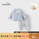 歡喜小熊寶寶棉服套裝嬰兒秋冬加厚夾棉外出保暖棉衣棉襖兩件套嬰幼兒衣服 藍(lán)色 80 (建議10-18個(gè)月身高73-80cm)