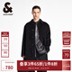 杰克·瓊斯（JACK&JONES）男裝春秋舒適面料時(shí)尚基礎百搭常規翻領(lǐng)中長(cháng)款毛呢大衣224427027 黑色E40 常規 黑色E40 M 175