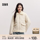 森馬（Semir）棉服女拼接毛絨翻領(lǐng)溫柔百搭2024冬季寬松棉衣復古風(fēng)109724112003