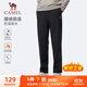 駱駝（CAMEL）薄絨直筒男褲防潑水休閑運動(dòng)長(cháng)褲子 C15CABLH036 幻影黑 XL