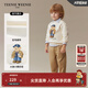 Teenie Weenie Kids小熊童裝25新款秋冬男女寶寶圓領(lǐng)印花加絨衛衣 象牙白 90 cm