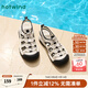 熱風(fēng)運動(dòng)涼鞋女款2025年夏季新款外穿厚底戶(hù)外休閑女溯溪鞋輕便沙灘鞋 19黑白 38