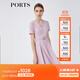 PORTS寶姿春夏新品女裝短袖中長(zhǎng)連衣裙LM8D254KWB008 拂曉粉 XS (2)