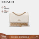 蔻馳（COACH）【品牌直供】女士KLARE士小號單肩斜挎風(fēng)琴包白色/卡其色90400