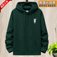 POLO SPORT美國保羅男士連帽衛衣秋冬新款男士衛衣運動(dòng)外套加絨加厚套頭衫男 墨綠連帽BL 薄款 M 建議90-110斤