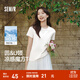 森馬（Semir）短袖t恤女短款合體圓領(lǐng)打底衫2025年新款夏裝涼感透氣u領(lǐng)白t恤女 白色調00311-活力圓領(lǐng) XS