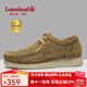 楓葉（leaveland）經(jīng)典復古袋鼠鞋男女同款英倫風(fēng)時(shí)尚透氣帆船鞋防滑軟底休閑工裝鞋 防潑水-淺棕色（皮鞋碼） 40