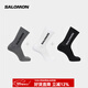 薩洛蒙（Salomon）男女款 戶外運(yùn)動(dòng)休閑舒適透氣長(zhǎng)筒襪子 EVERYDAY CREW 3-PACK 混合灰 C20862 L