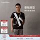 Calvin Klein Jeans夏季男女情侶中性ck純棉醒目大字母印花圓領(lǐng)短袖T恤J318471 BEH-黑色 S （推薦120-135斤）