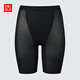 優(yōu)衣庫女裝AIRism塑身打底短褲/腰部強化款26春夏新款482712 09 黑色 XL
