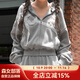 森女部落原創(chuàng  )芭蕾運動(dòng)風(fēng)蕾絲花邊闊腿休閑褲新款女裝 開(kāi)衫衛衣（單件） 單件 S