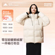 美力城短款羽絨服女新款男士情侶同款鵝絨服戶外防風(fēng)耐磨加厚保暖外套 白色 S 160