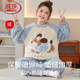 LangSha2025新款秋冬季兒童珊瑚絨睡衣加絨加厚公主法蘭絨女童家居服套裝