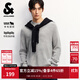 杰克·瓊斯（JACK&JONES）男裝25年秋冬季毛衣男士潮流圓領(lǐng)針織衫可機洗套頭打底衫羊毛衫 珍珠花灰C41 M 175