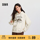 森馬（Semir）地理系列衛衣女冬季圖案插肩袖加絨連帽上衣101724116010