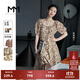 麥檬MM商場(chǎng)同款2023春夏新款冰絲碎花裙子法式連衣裙女5E4392541 焦糖色5E4192161 S