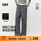 森馬（Semir）商場(chǎng)同款|休閑褲女冬季拼接寬松加絨長(cháng)褲2025闊腿褲101725127001A