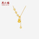 周六福福牌葫蘆黃金項鏈女吊墜生日禮物計價(jià)A0615800 約4.78g 40+5cm