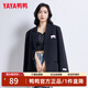 鴨鴨（YAYA）羽絨小馬甲女打底2023年秋冬新款輕薄短款背心修身內搭羽絨服內膽 黑色（吊帶馬甲款） M (建議90-100斤)