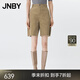JNBY/江南布衣25春休閑褲女復(fù)古做舊通勤闊腿中褲燈芯絨5P2E10870 253/茶卡其 M