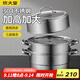 炊大皇304不銹鋼三層蒸鍋家用復合底湯鍋蒸饅頭包子可視可立高拱蓋34cm