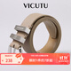 威可多（VICUTU）皮帶時(shí)尚荔枝紋休閑百搭潮流卡其色褲腰帶 卡其色 110cm