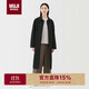 無印良品（MUJI）女式不易沾水防紫外線立領大衣 藏青色 L
